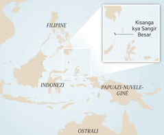 Kalata ka ntanda ya Indonezi ne matanda makwabo a kubwipi. Kifwatulo kilombola kisanga kityetye kya Sangir Besar.
