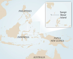 Maapu ya Indonesia erikworeka amahanga agagyetooroire. Akashushani akakye akarikworeka ekirwa kikye kya Sangir Besar.