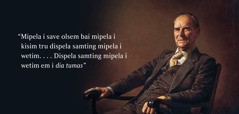 Brata Frederick Franz. Sait long em i gat dispela tok i stap olsem, “Mipela i save olsem bai mipela i kisim tru dispela samting mipela i wetim. . . . Dispela samting mipela i wetim em i dia tumas.”