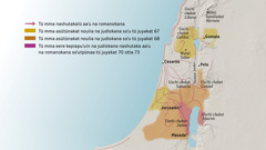 Wanee maapa eeʼiyataka tü uuchikat jee tü pueulo chajatkat Israel soʼu nakalia na aluwataaushikana. Palaamüin sünain Jerusalén chasü tü uuchi Líbano, Galilea, Samaria, Galaad, tü wutai kanüliakat Hermón, tü wutai kanüliakat Tabor otta müsia tü pueulokot Gamala, Cesarea otta Pela. Uuchijeeruʼu sünain Jerusalén chasü tü uuchikat Judea, Abarim müsia tü pueulokot Masada. Jayasü sünain tü maapakat tü wopu noʼunapuʼukat aluʼu na surulaat romanokana wanaa sümaa nashutuin saaʼu tü pueulo nasütaka noulia na judíokana soʼutpünaa tü juyakat 67 otta 73.