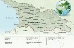 Kort over Georgien