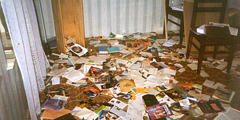 A ransacked home of Jehovah’s Witnesses in Georgia