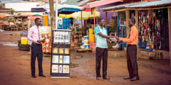 A public witnessing cart in Ankasie, Ghana