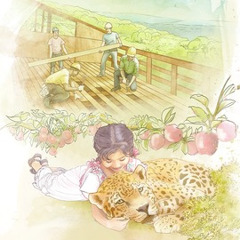 1. Building houses in Paradise; 2. A little girl playing with a leopard