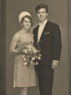 Gerrit y Merete Lösch el día de su boda