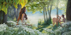 Adam and Eve in the garden of Eden