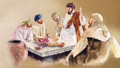Jesus contando ilustrações para ensinar os discípulos