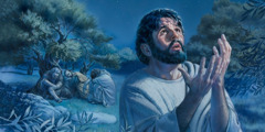 Jesus orando a seu Pai, falando sobre o que sentia
