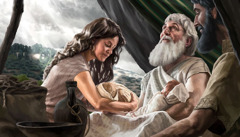 A Abraham lobengkel a Isak, me a Rebeka, me a rengelekel a ngelekel el sechal el Esau me a Jakob