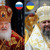 Hình ghép: 1. Thượng Phụ Kirill của Mát-xcơ-va, Nga. 2. Ông Metropolitan Epiphanius I của Kyiv, Ukraine.