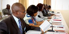 Students of the School for Circuit Overseers and Their Wives listening attentively.