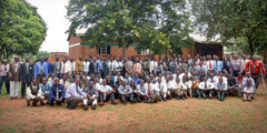 Students from a Kingdom Ministry School, posing for a class picture.