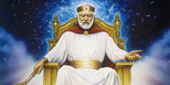 Hesucristo, Rey di e Reino di Dios, riba su trono