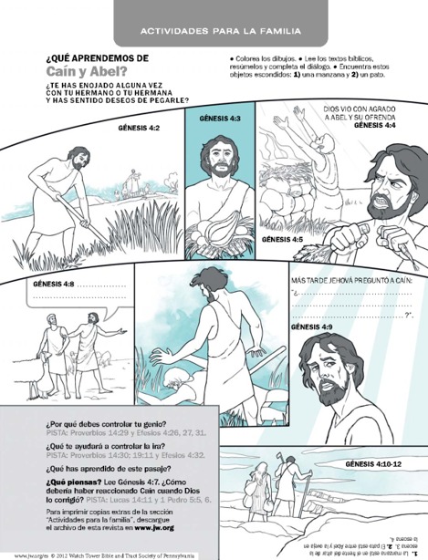Que Aprendemos De Cain Y Abel Actividades Ilustradas Para La