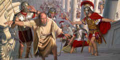 Պողոսը շրջապատված է զինվորներով
