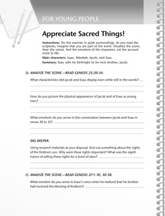 A Bible study activity