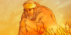 Mooses põleva põõsa juures