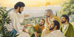 Jesus teaching his disciples