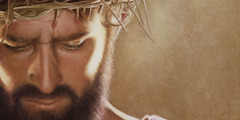 Jesus bär en krona av törnen