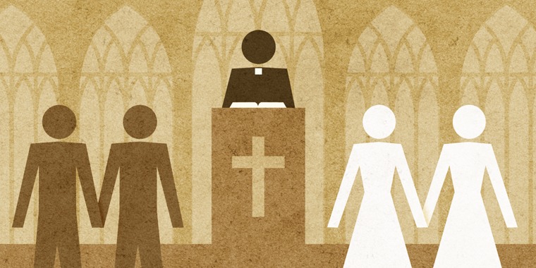 Same-sex couples getting married