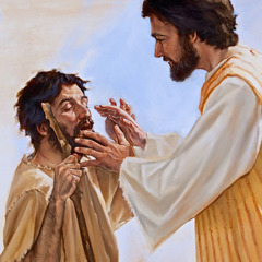 Jesús curando a un ciego