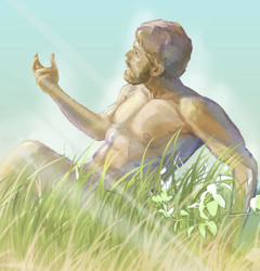Adam, a living soul, at the time of his creation