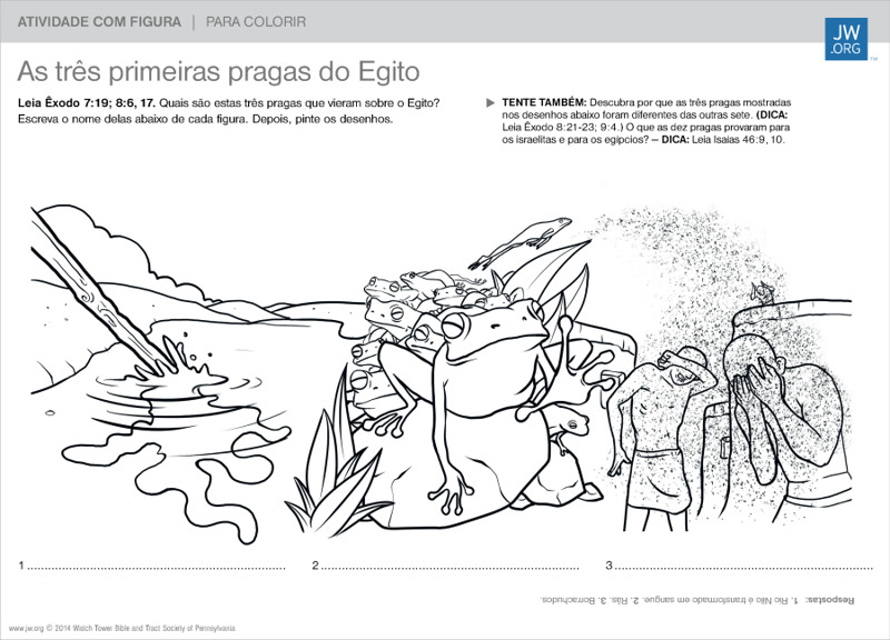 As três primeiras pragas do Egito | Atividades com Figuras para a Família