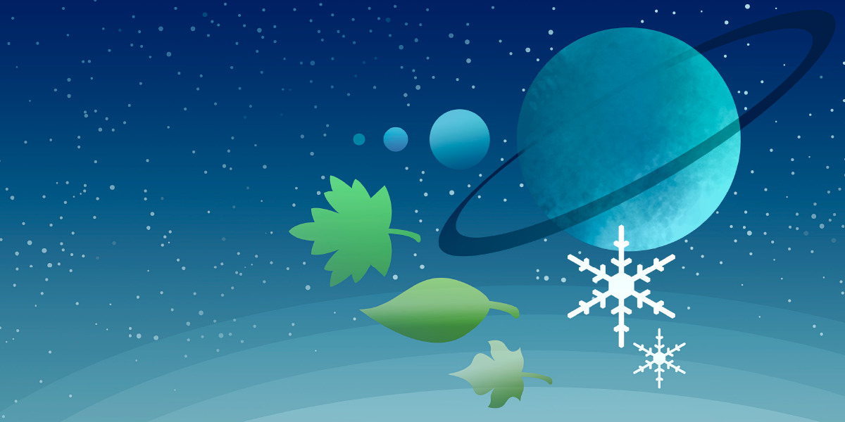 Planetas, estrelas, flocos de neve e folhas — coisas naturais que cientistas estudam