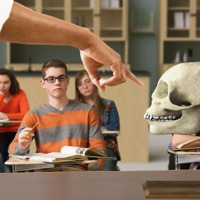 High school students being taught evolution