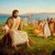 Исус поучава множество, съставено от мъже, жени и деца