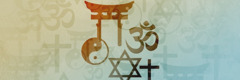 סמלים דתיים המייצגים צורות פולחן שונות ברחבי העולם