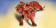 La bestia selvaggia di colore scarlatto di Rivelazione capitolo 17