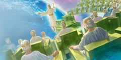 Исус и 144-те илјади владеат од небото