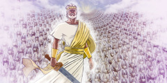 Sang penghulu malaikat, Mikhael, bersama dengan bala tentara malaikat