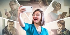 Egy tizenéves lány posztol magáról egy fotót