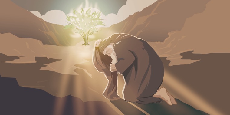 Moses and the burning thornbush