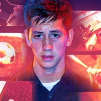 A young man is overwhelmed by technology, sports, recreation, and schoolwork