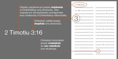 Oñgeni movasi ono velesikulu mbuli m’Ombimbiliya? Tutyitalelei komukanda 2 Timotiu 3:16. Tyotete omukanda w’Ombimbiliya. 2 Timotiu (tala ovipuka evi vili pombwelo unoñgonoke omu omikanda vi’Ombimbiliya vililandulila). Ombalulo ilandulako okapitulu, okapitulu 3. Ombalulo ili komutwe wono pondu onombali ovelesikulu, ovelesikulu 16.