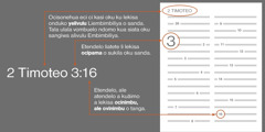 Ndomo o sanga ovinimbu Viembimbiliya ndeci, poku talavaya lukanda 2 Timoteo 3:16. Ono yekonomuiso yi lekisa elivulu Liembimbiliya o pondola oku sandiliya ndeci, ukanda 2 Timoteo (tala ulala u sangiwa kombuelo okuti, oyo ya siata oku kuamiwa kalivulu Embimbiliya). Etendelo liatete li lekisa ocipama o yongola oku sanga ndeci, ocipama 3. Etendelo ale atendelo a kuãimo, vi lekisa ocinimbu ale ovinimbu coku tanga ndeci, ocinimbu 16.