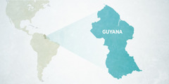 Jun mapa tiʼj tnam Guyana.