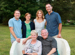 David with his wife and two of their children with their spouses.