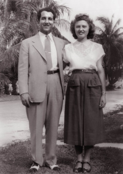 尤金和卡米拉在基韦斯特，摄于1951年。